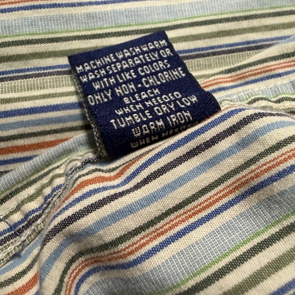 Robert Graham R&G‎ Vintage Stripe Button Shirt L Y2K Multi Color - Picture 6 of 8